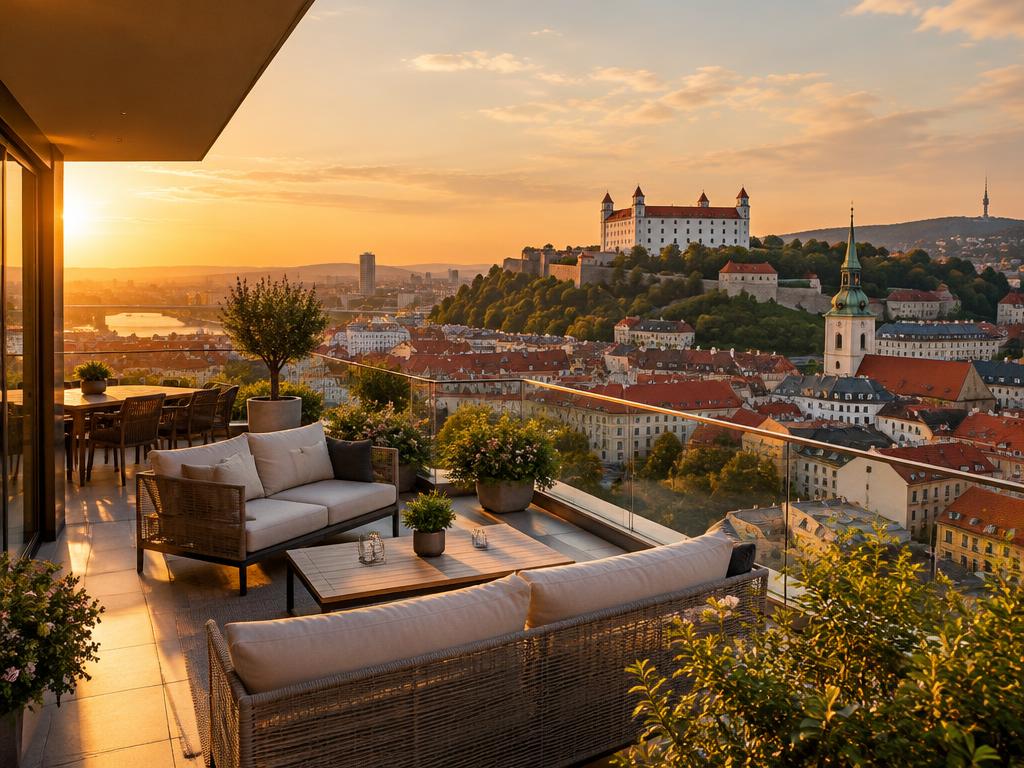 Penthouse s terasou pri hrade